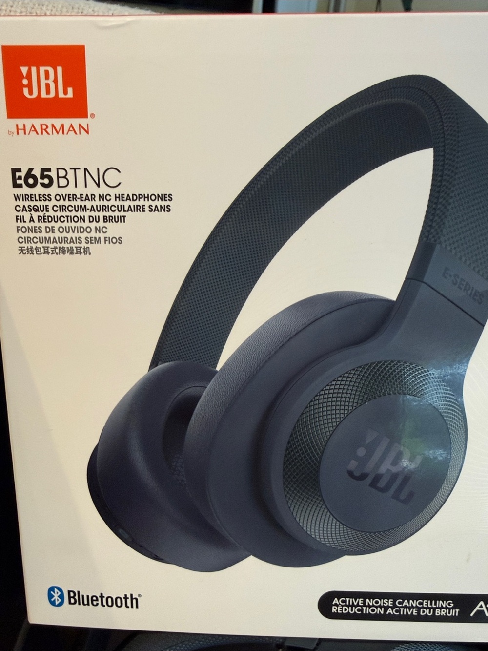 JBL E65BTNC Wireless Over-Ear Headphones - Dark Blue brand new